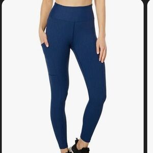YEARS OF OURS ribbed pocket workout leggings navy XS